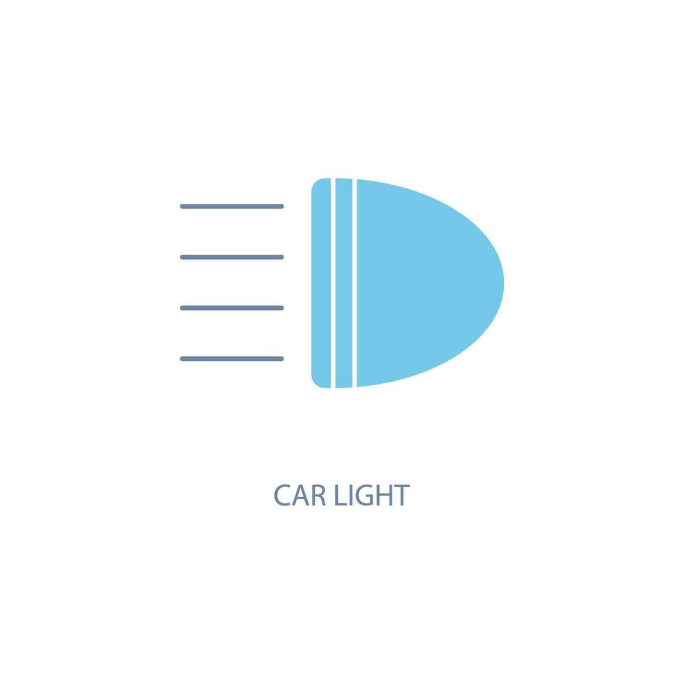 bil ljus begrepp linje ikon. enkel element illustration. bil ljus begrepp översikt symbol design. vektor
