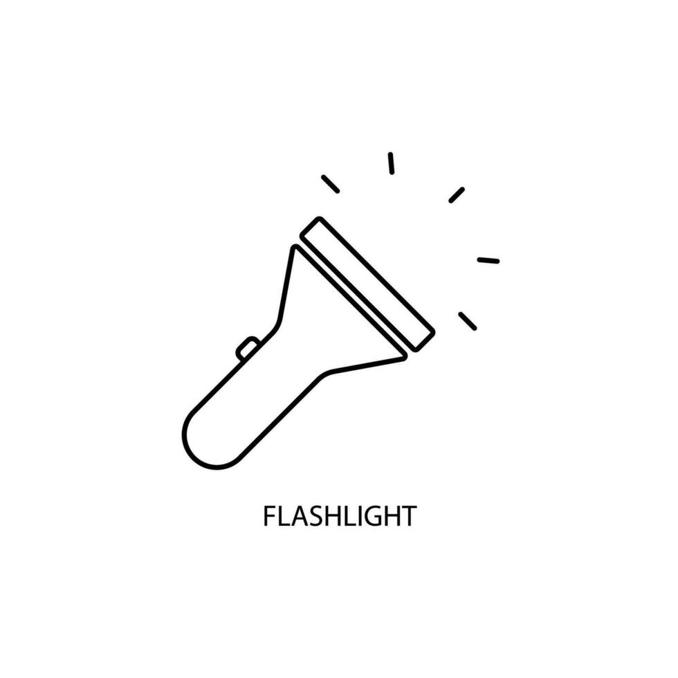 Taschenlampe Konzept Linie Symbol. einfach Element Illustration. Taschenlampe Konzept Gliederung Symbol Design. vektor
