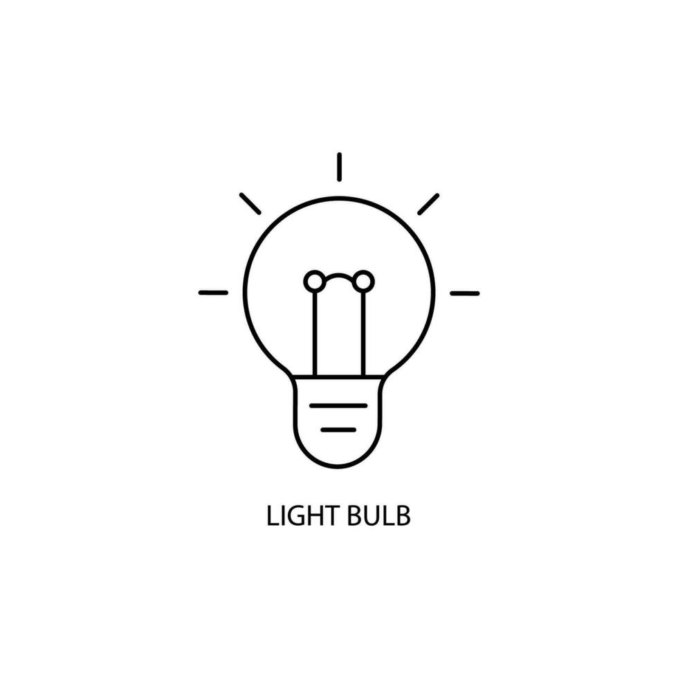ljus Glödlampa begrepp linje ikon. enkel element illustration. ljus Glödlampa begrepp översikt symbol design. vektor