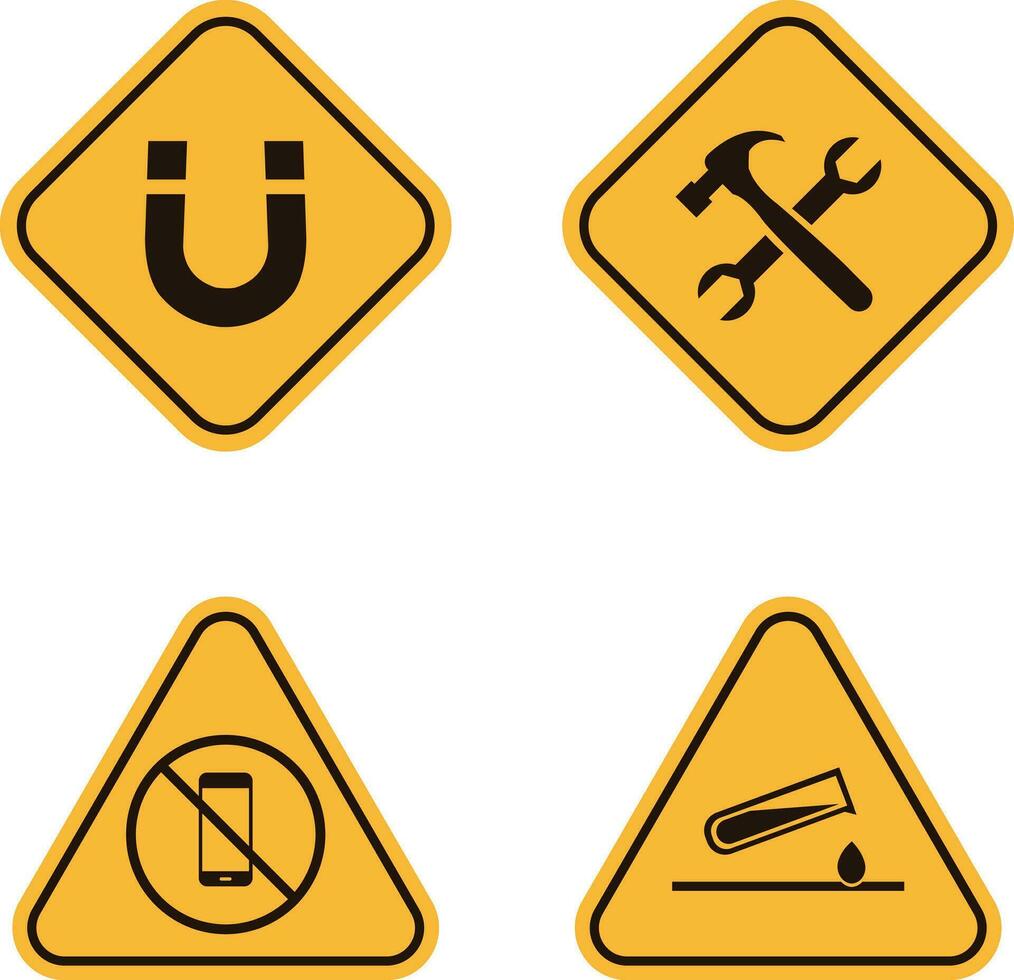 Achtung Warnung Beachtung Symbol Sammlung. mit anders Symbol. Vektor Illustration.