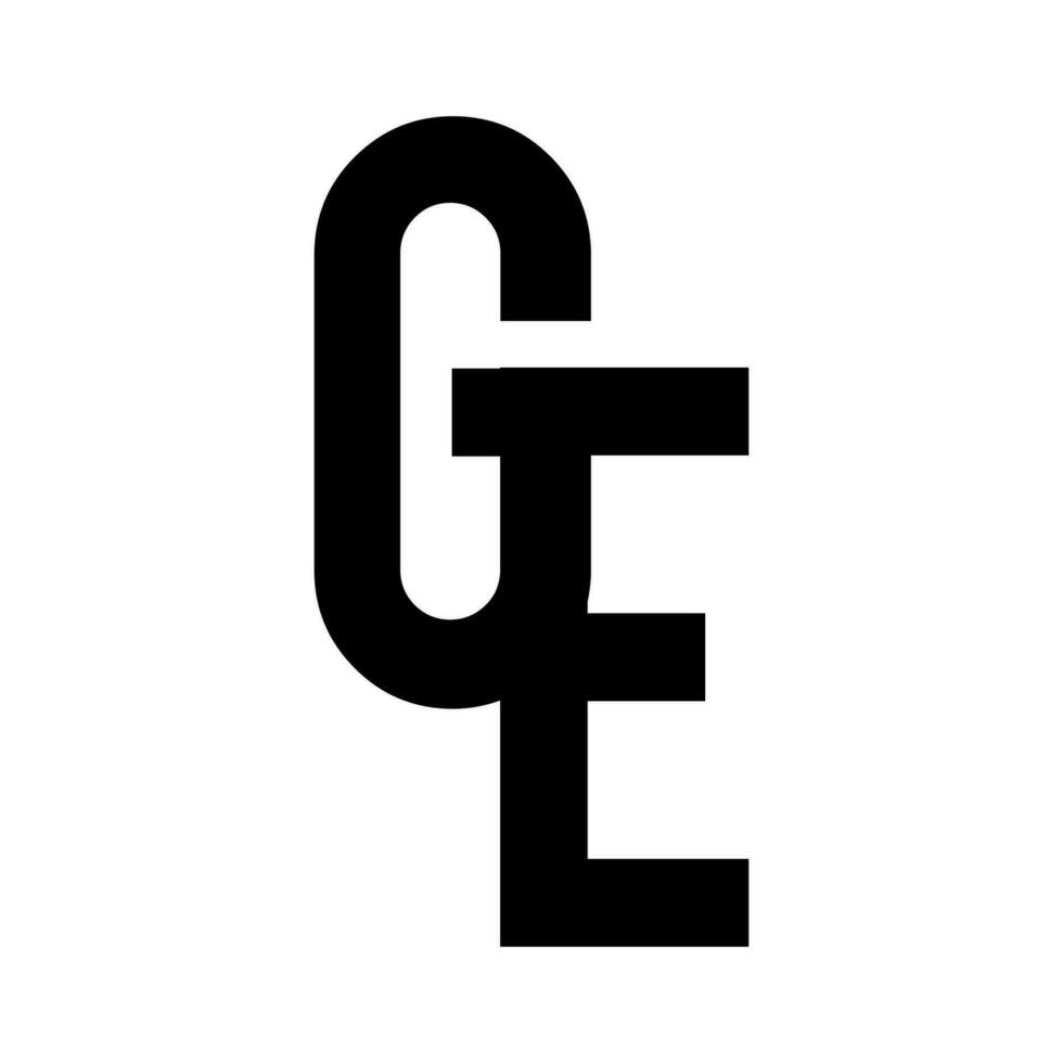 gE logotyp monogram design illustration vektor