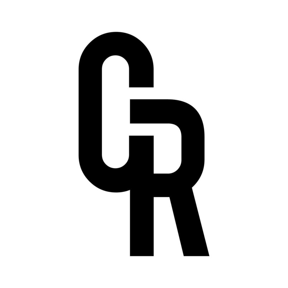 cr logotyp monogram design illustration vektor