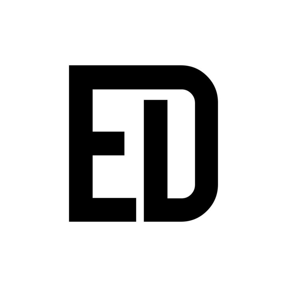 ed Logo Monogramm Design Illustration vektor