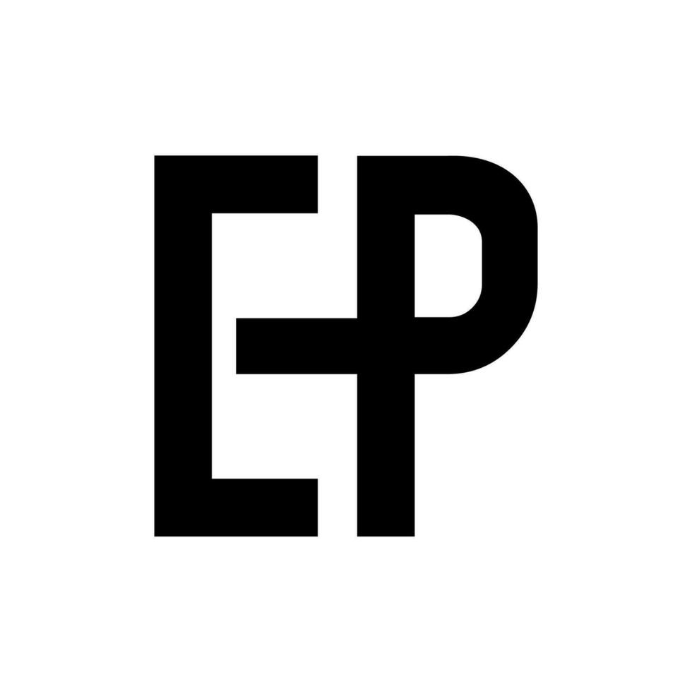e p logotyp monogram design illustration vektor