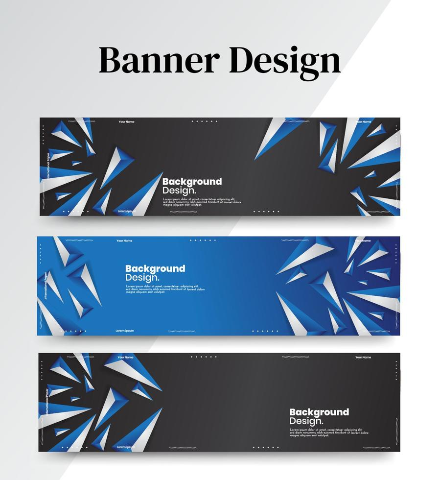 uppsättning abstrakta bannerdesign webbmallar, horisontell sidhuvudbanner. modern abstrakt omslagshuvudbakgrund för webbdesign, sociala medier täcker reklambanner, flygblad, inbjudningskort vektor