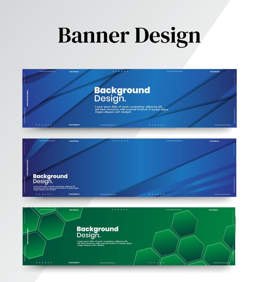 uppsättning abstrakta bannerdesign webbmallar, horisontell sidhuvudbanner. modern abstrakt omslagshuvudbakgrund för webbdesign, sociala medier täcker reklambanner, flygblad, inbjudningskort vektor