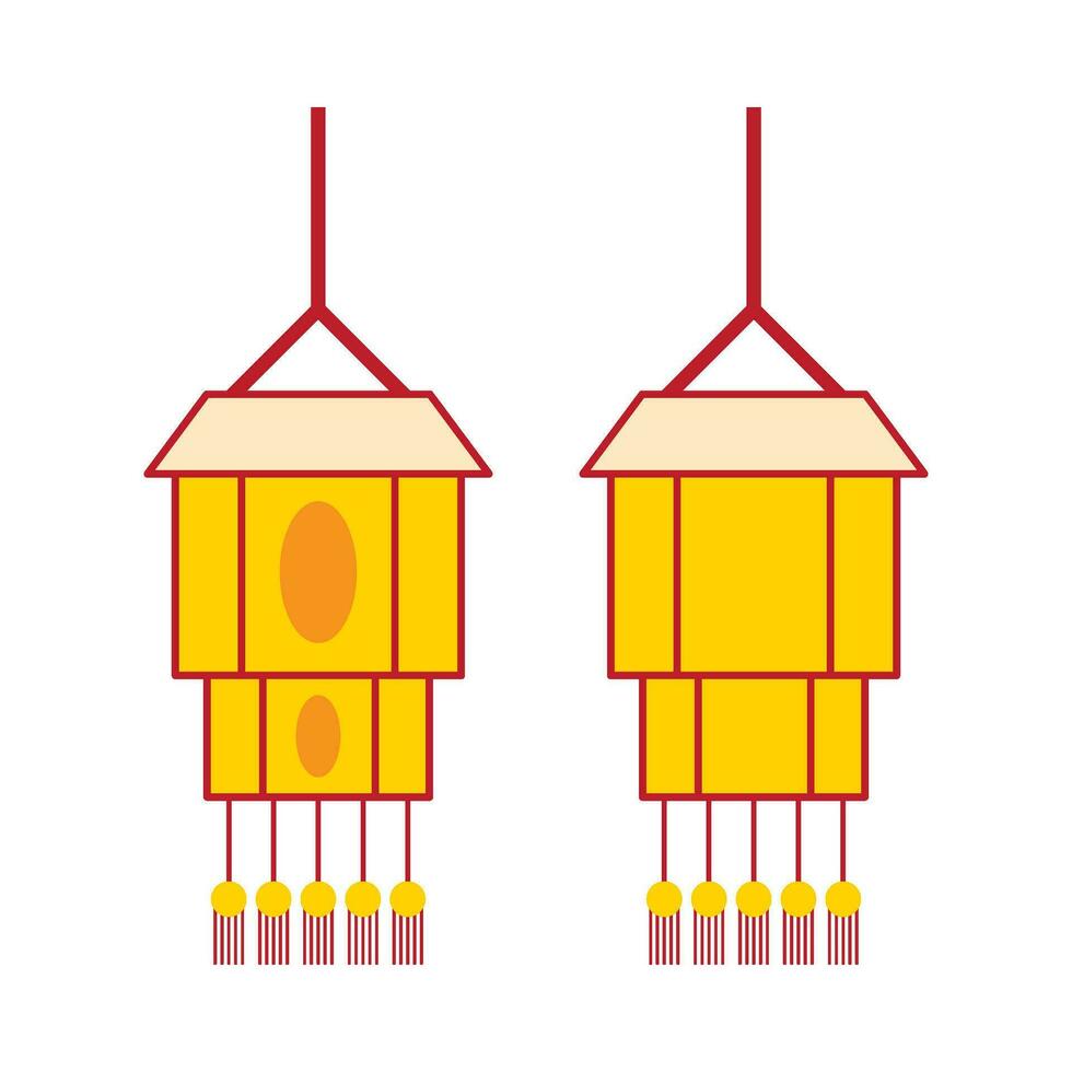 eben Illustration von Chinesisch Neu Jahr Ornament auf isoliert Hintergrund vektor