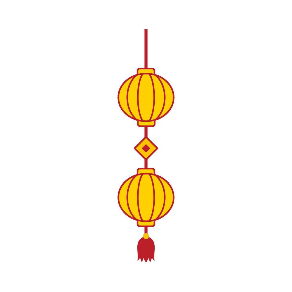 eben Illustration von Chinesisch Neu Jahr Ornament auf isoliert Hintergrund vektor