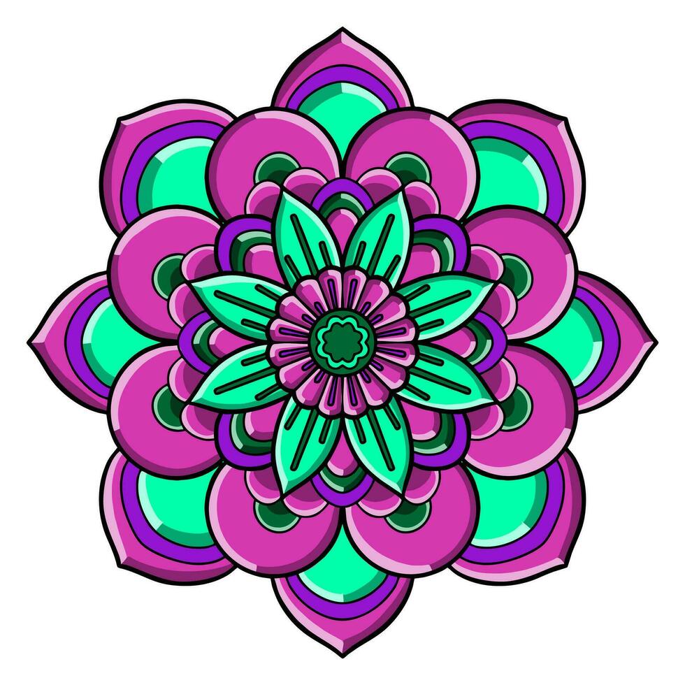 Vektor schön bunt Mandala Design