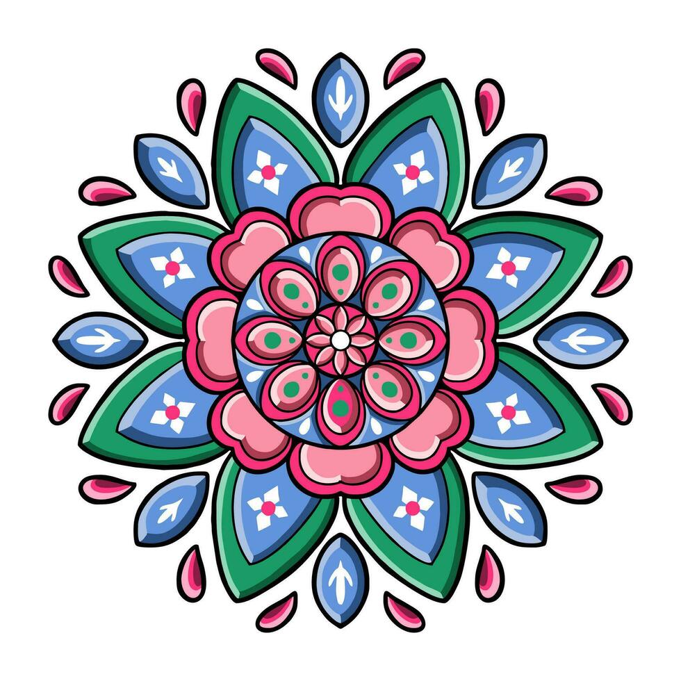 Vektor schön bunt Mandala Design