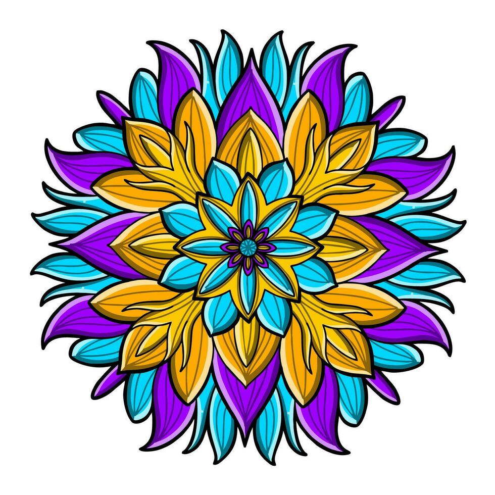 vektor skön färgrik mandala design