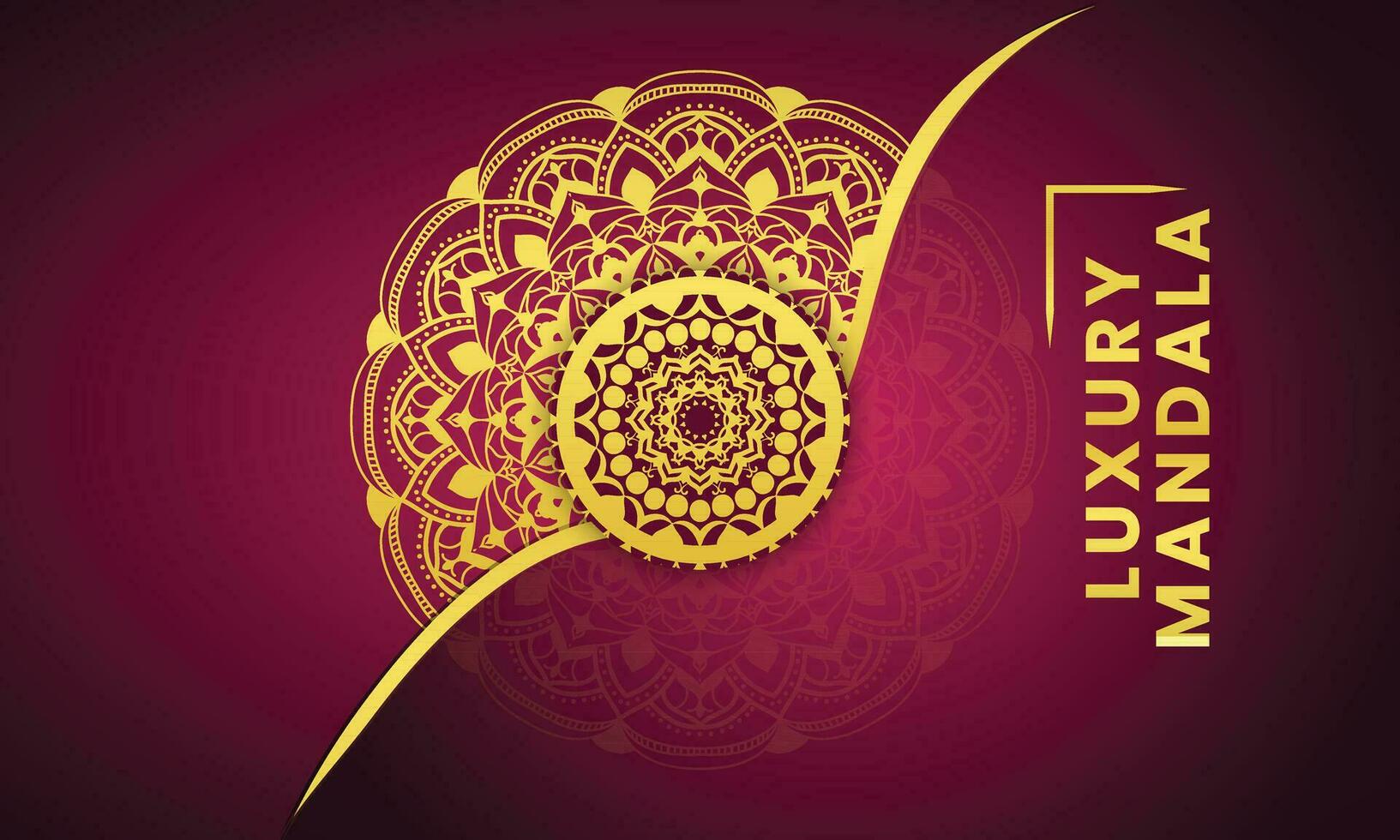 kreativ lyx mandala bakgrund design, lyx mandala bakgrund islamisk, etnisk design för ramadan, bröllop inbjudan. vektor