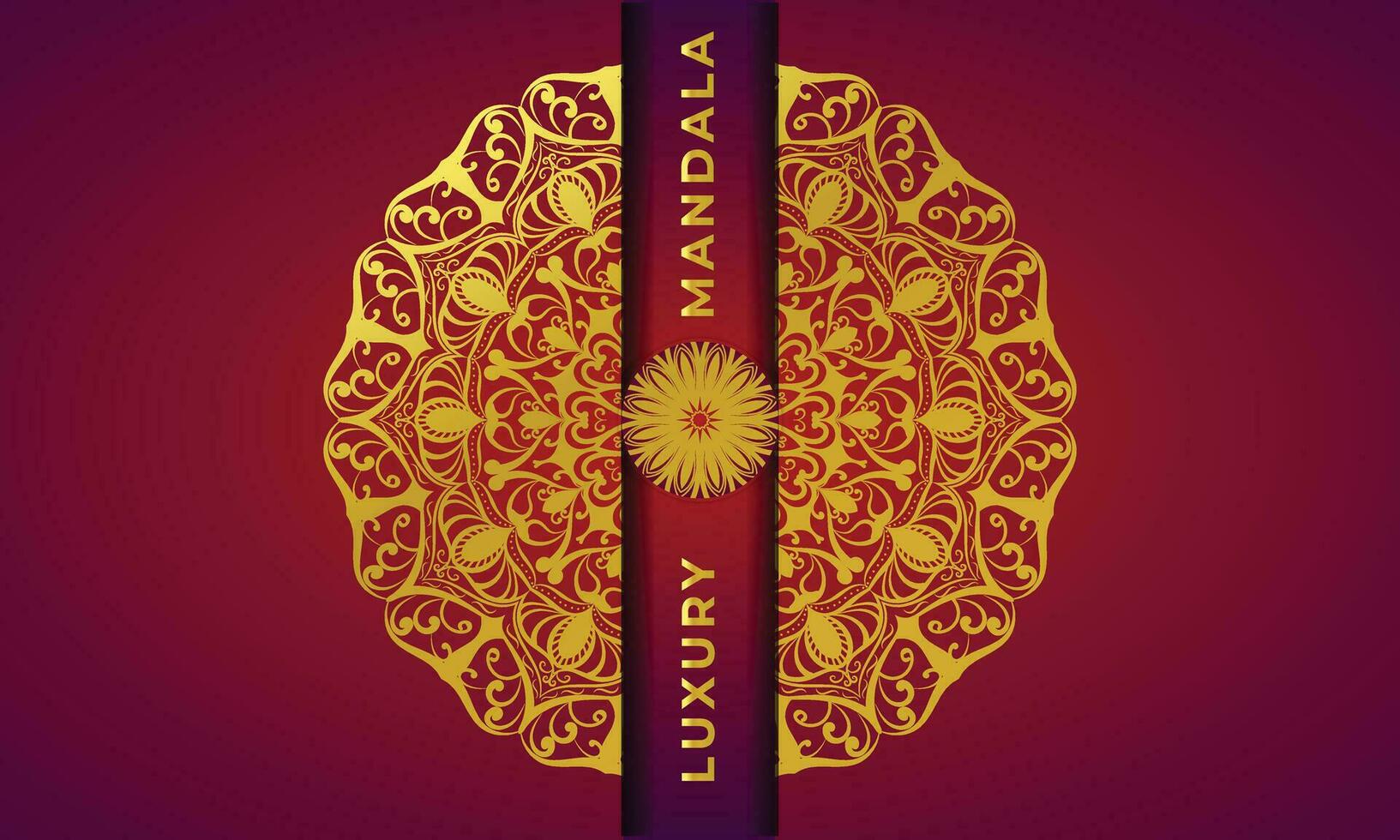 Mandala Ornament Luxus Hintergrund Illustration Vektor, Luxus Zier Mandala Design Hintergrund Vektor. vektor