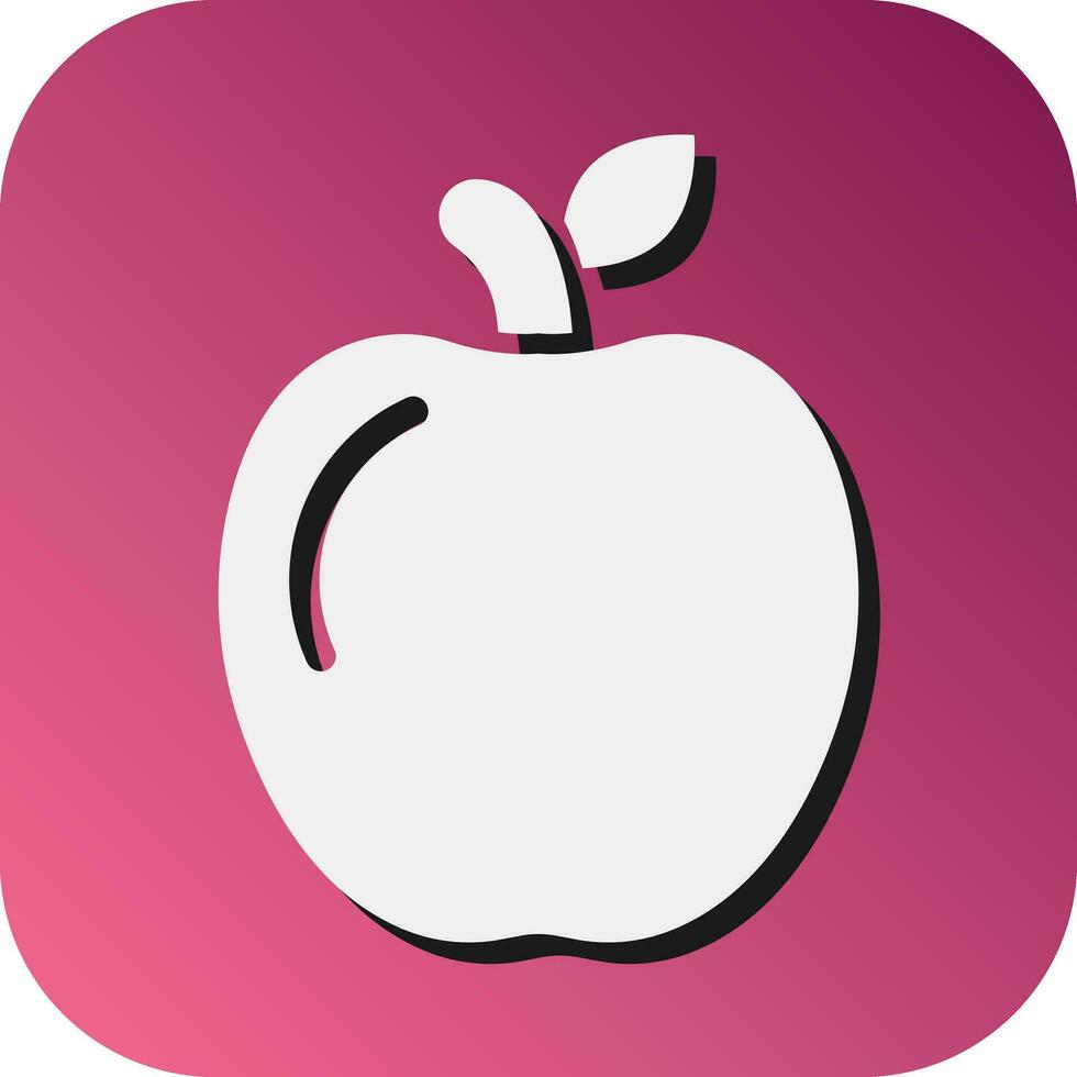 äpple vektor glyf lutning bakgrund ikon för personlig och kommersiell använda sig av.