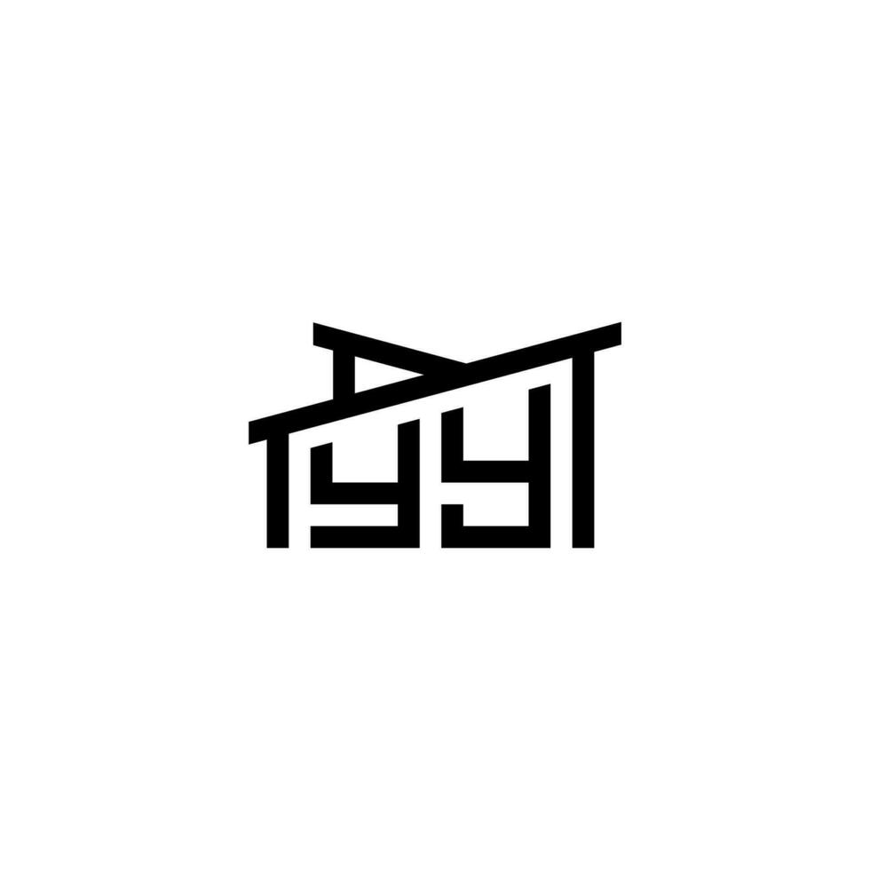 yy Initiale Brief im echt Nachlass Logo Konzept vektor