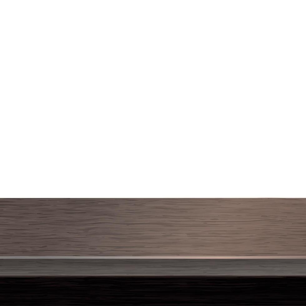 große Tischplatte, Massivholzstruktur, weißer Hintergrund - Vektor