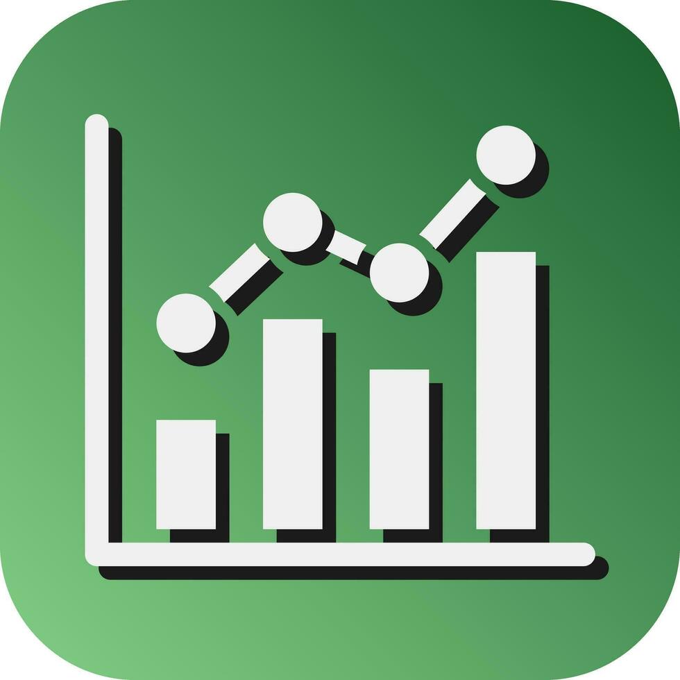bar Diagram vektor glyf lutning bakgrund ikon för personlig och kommersiell använda sig av.