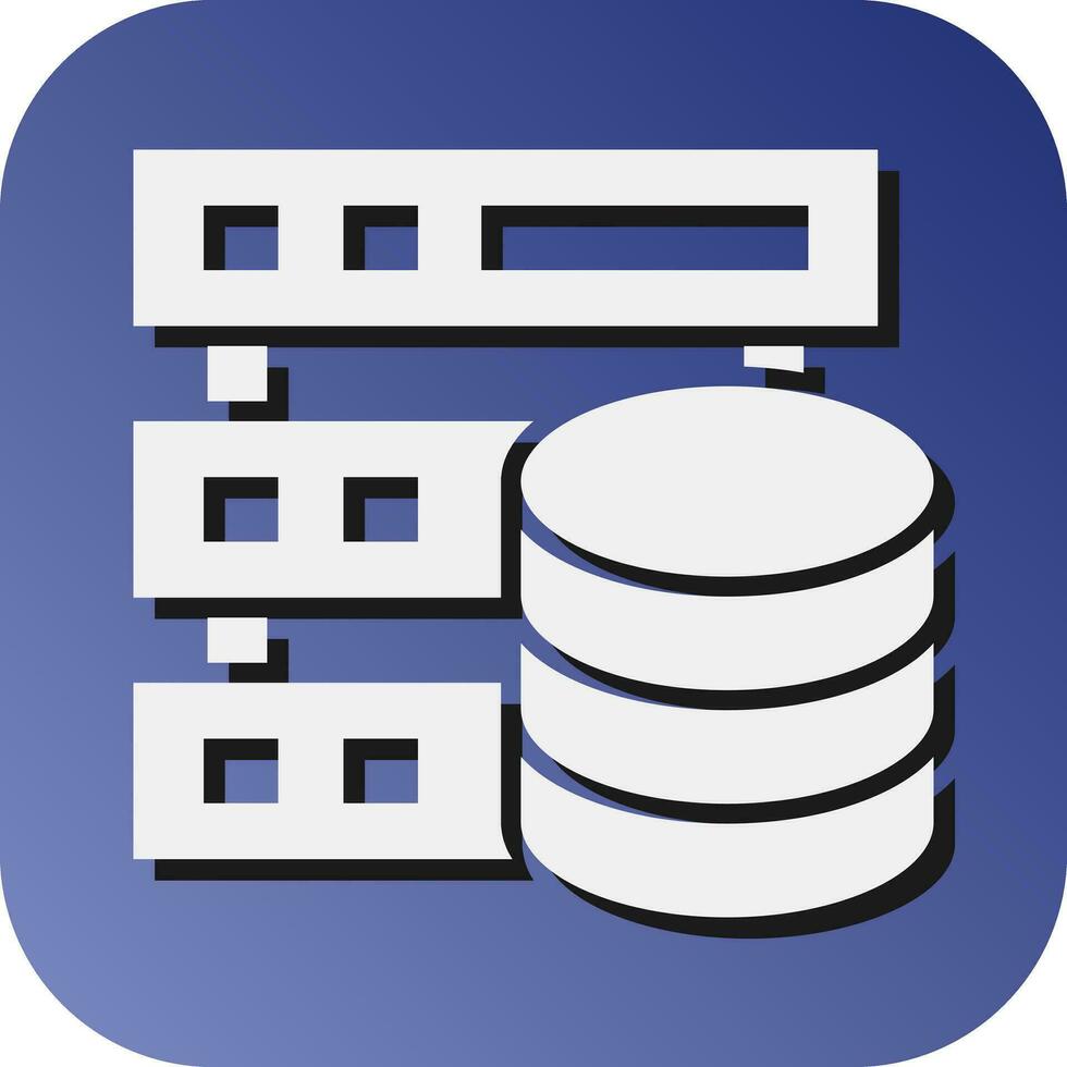 databas vektor glyf lutning bakgrund ikon för personlig och kommersiell använda sig av.