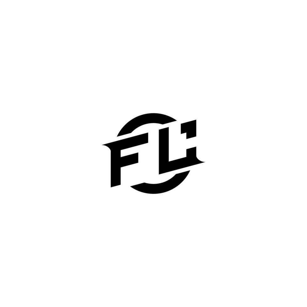 fl Prämie Esport Logo Design Initialen Vektor