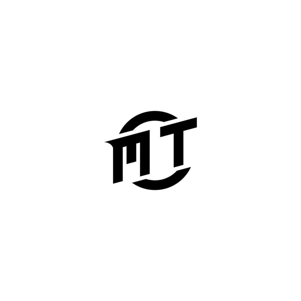 mt Prämie Esport Logo Design Initialen Vektor
