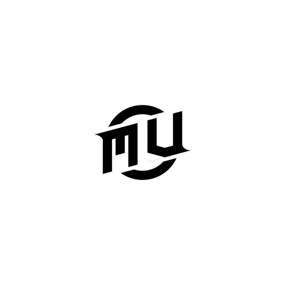 mv Prämie Esport Logo Design Initialen Vektor