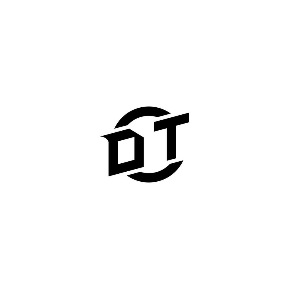 dt Prämie Esport Logo Design Initialen Vektor