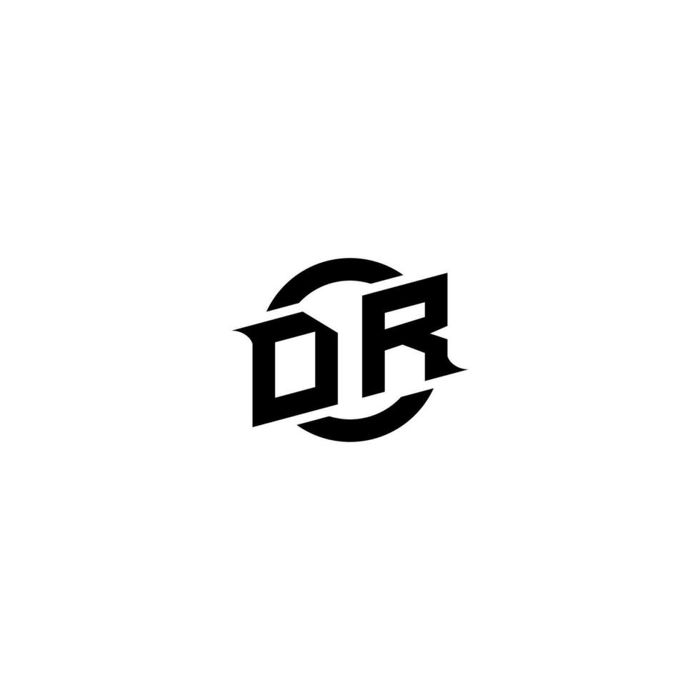 DR Prämie Esport Logo Design Initialen Vektor