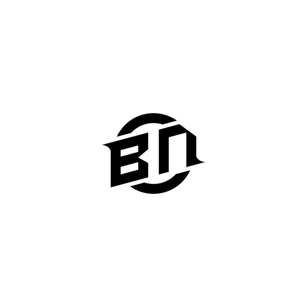 bn premie esport logotyp design initialer vektor