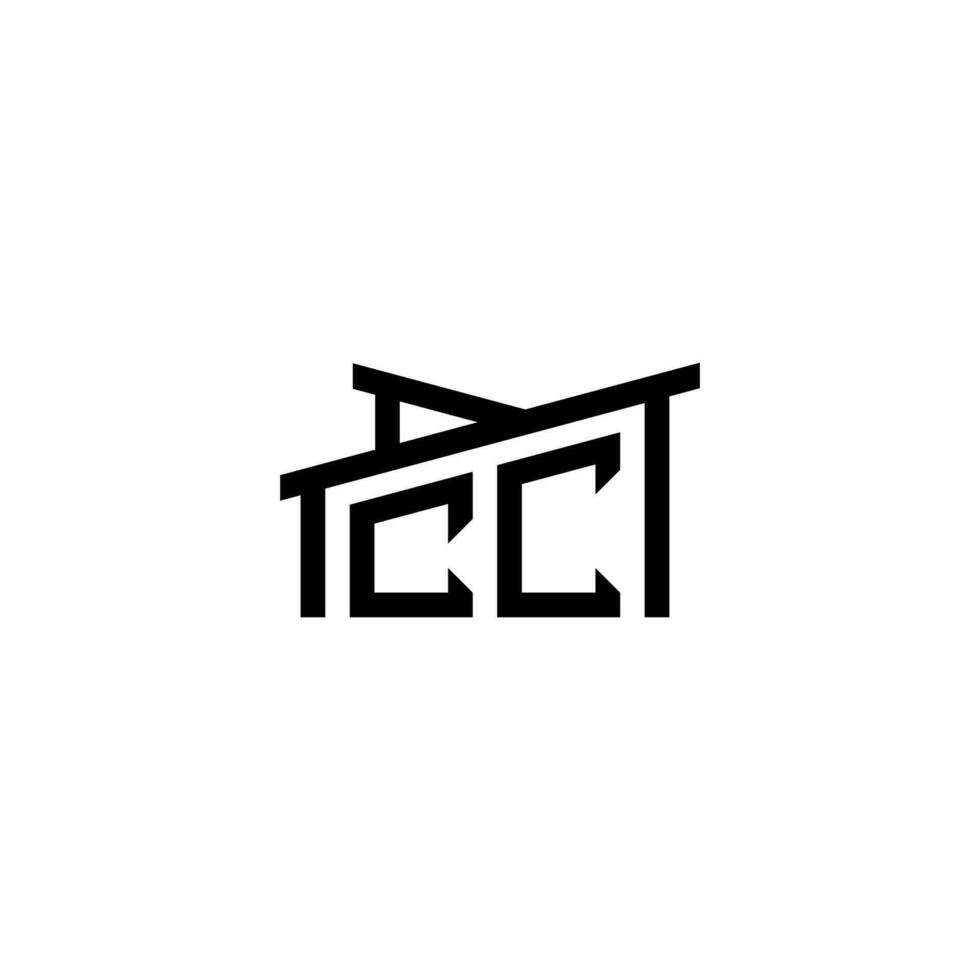 cc första brev i verklig egendom logotyp begrepp vektor