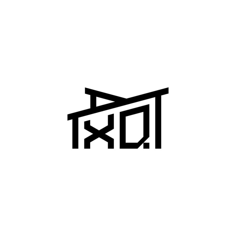 xq första brev i verklig egendom logotyp begrepp vektor