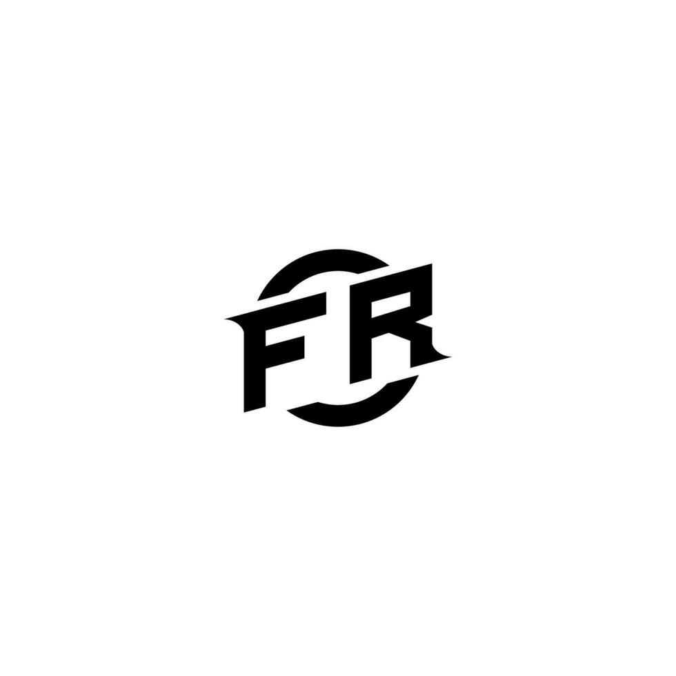 fr Prämie Esport Logo Design Initialen Vektor