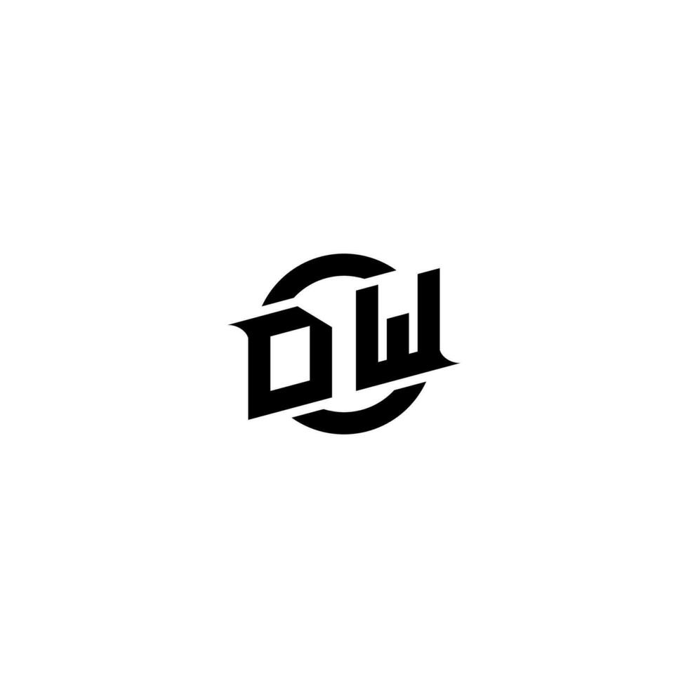 dw premie esport logotyp design initialer vektor
