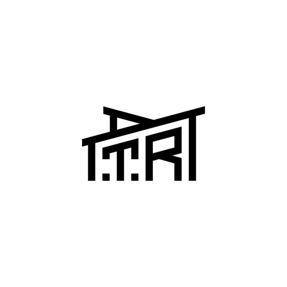 tr Initiale Brief im echt Nachlass Logo Konzept vektor