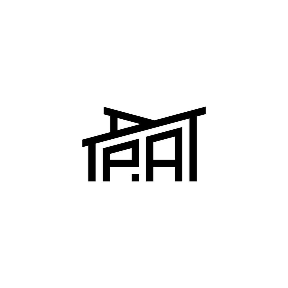 pa Initiale Brief im echt Nachlass Logo Konzept vektor