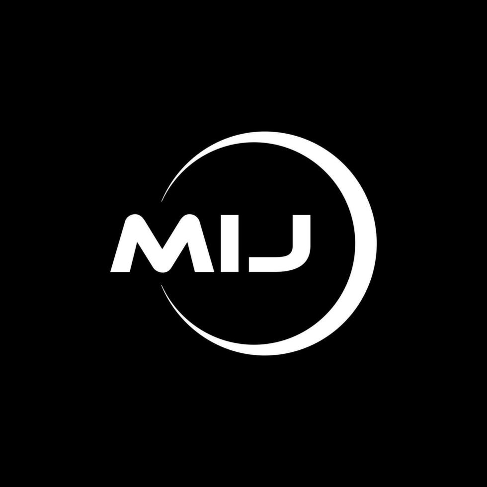 mij brev logotyp design, inspiration för en unik identitet. modern elegans och kreativ design. vattenmärke din Framgång med de slående detta logotyp. vektor