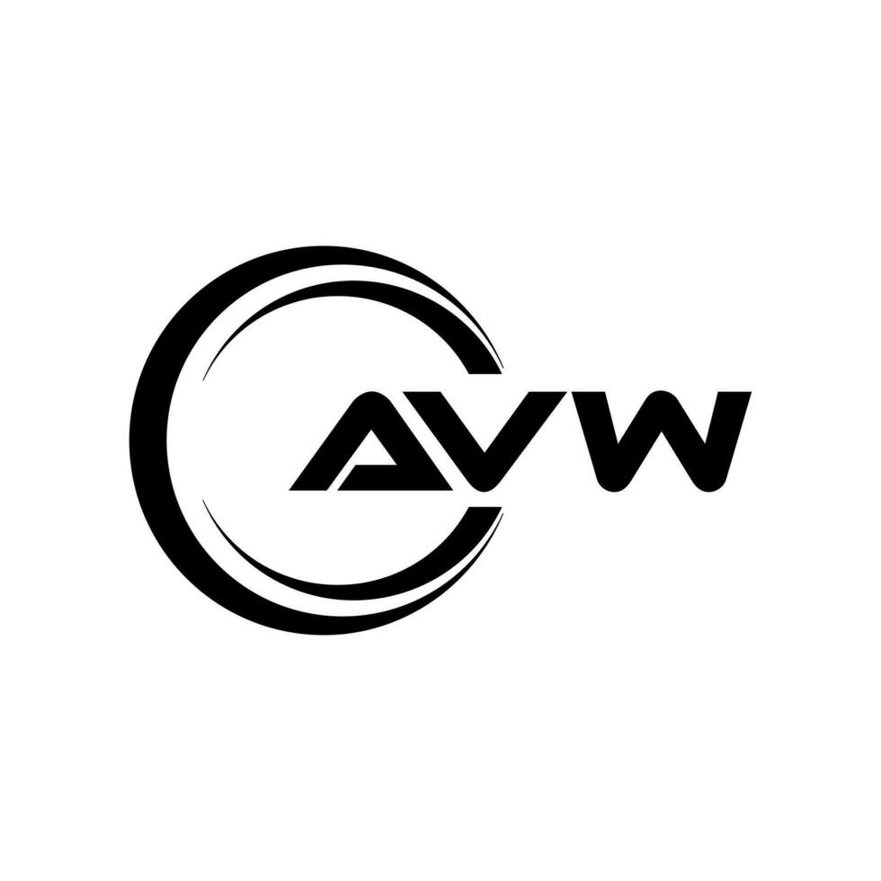 avw brev logotyp design, inspiration för en unik identitet. modern elegans och kreativ design. vattenmärke din Framgång med de slående detta logotyp. vektor