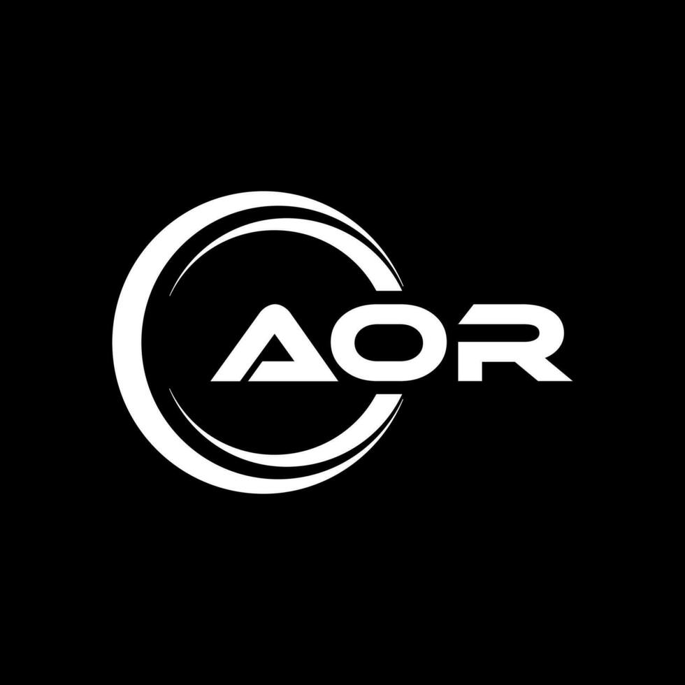 aor brev logotyp design, inspiration för en unik identitet. modern elegans och kreativ design. vattenmärke din Framgång med de slående detta logotyp. vektor