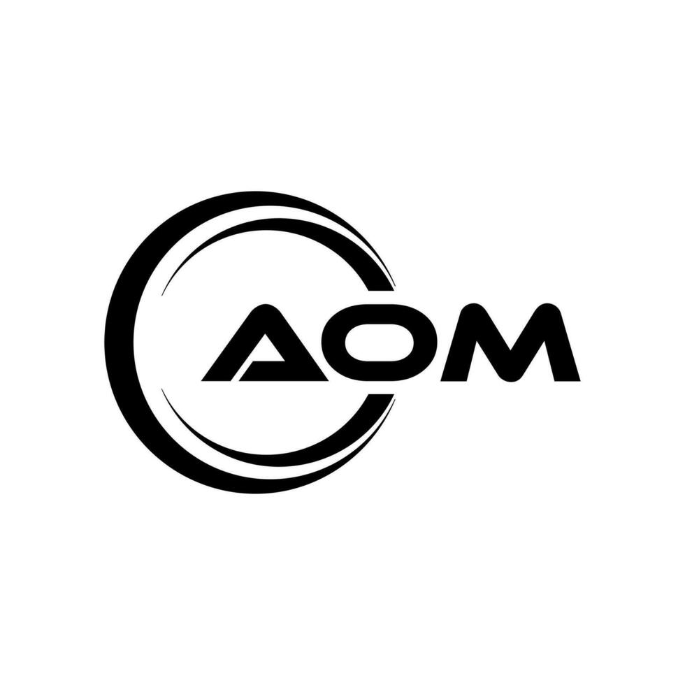 aom brev logotyp design, inspiration för en unik identitet. modern elegans och kreativ design. vattenmärke din Framgång med de slående detta logotyp. vektor