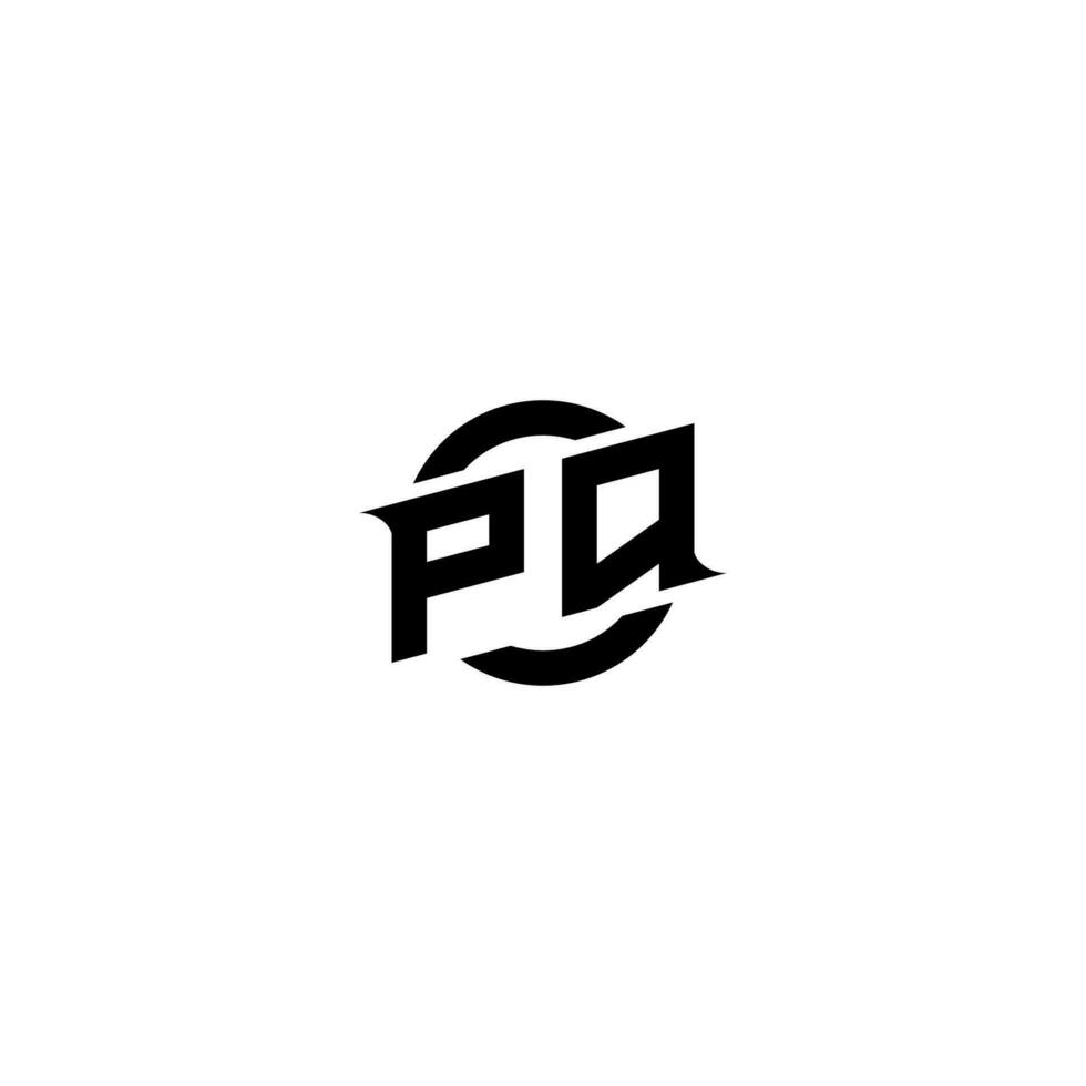pq Prämie Esport Logo Design Initialen Vektor