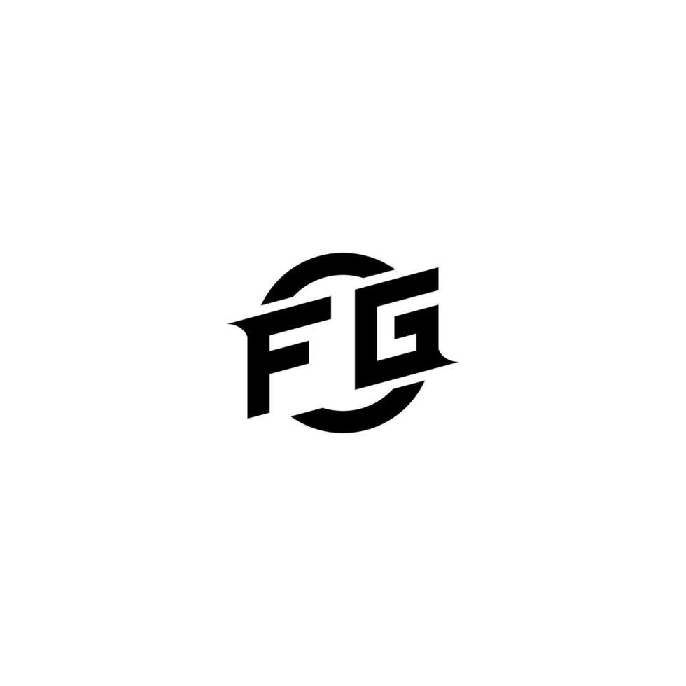 fg Prämie Esport Logo Design Initialen Vektor