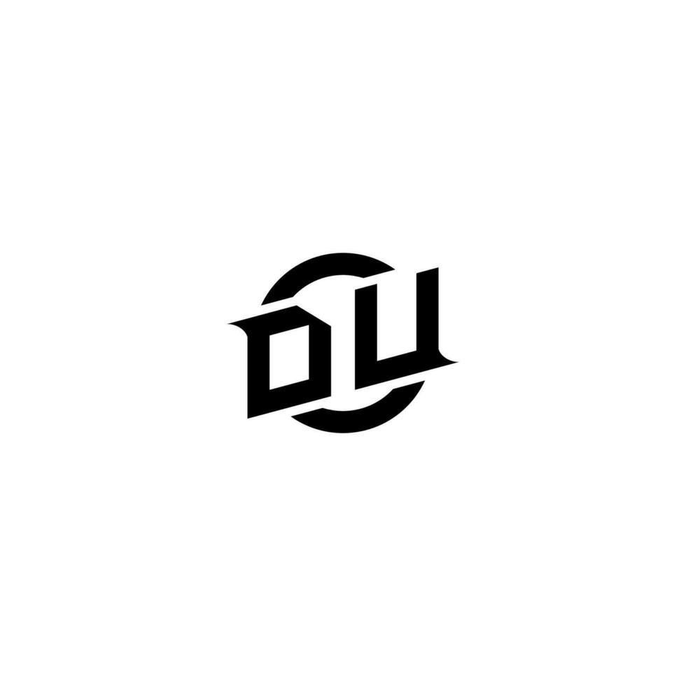 du premie esport logotyp design initialer vektor