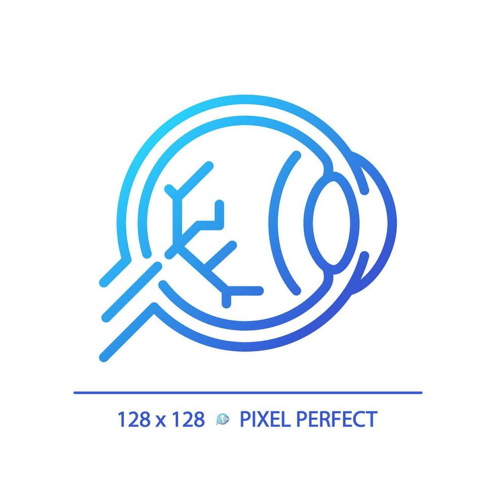 2d pixel perfekt lutning ansträngda ögon ikon, isolerat vektor, tunn linje illustration representerar öga vård. vektor