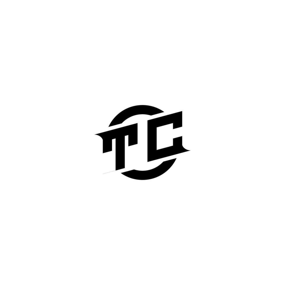 tc Prämie Esport Logo Design Initialen Vektor