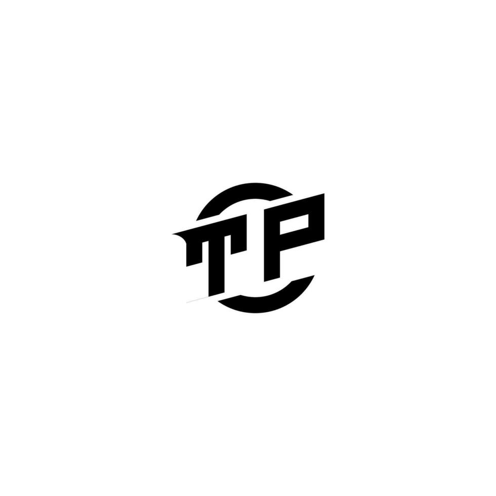 tp premie esport logotyp design initialer vektor