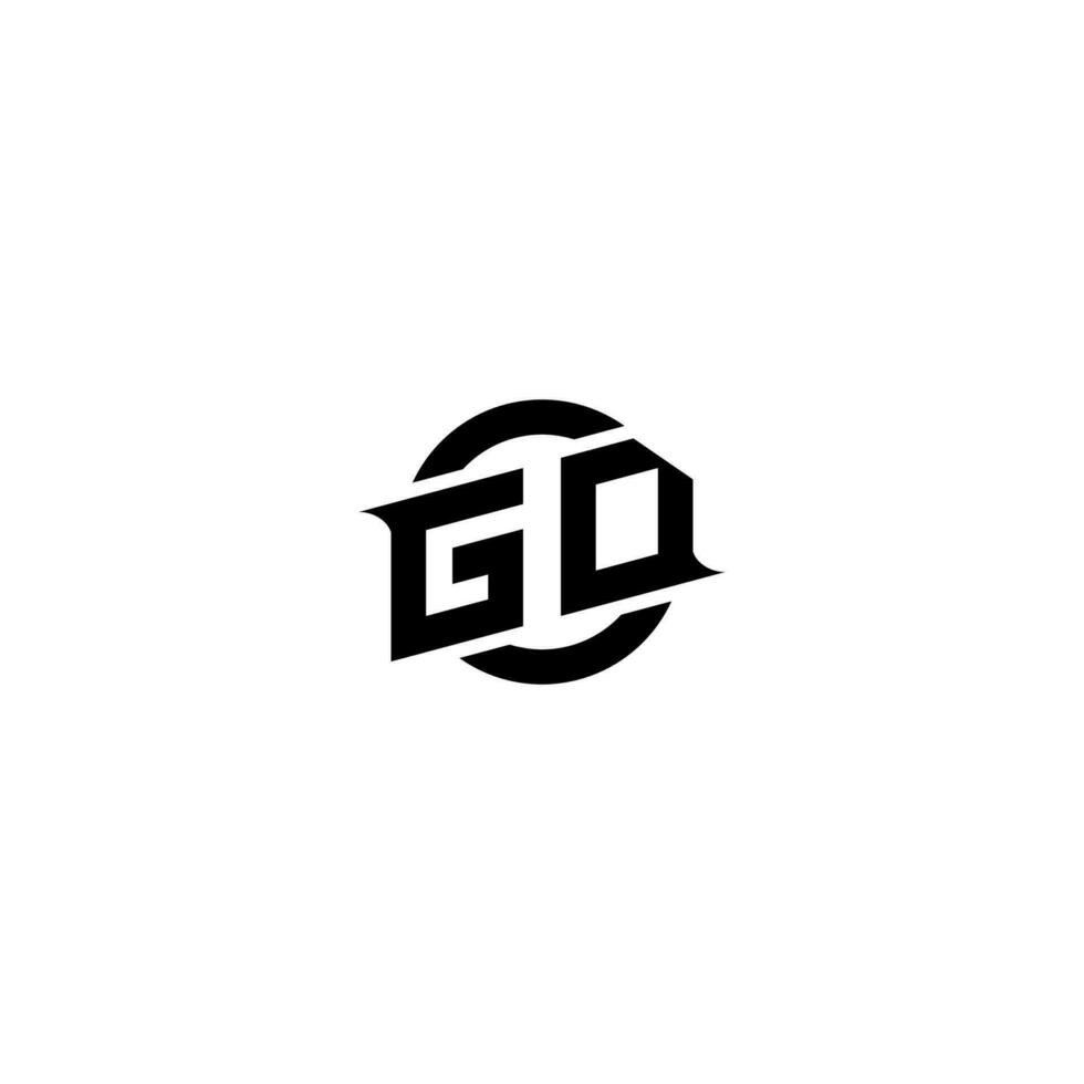 gd premie esport logotyp design initialer vektor