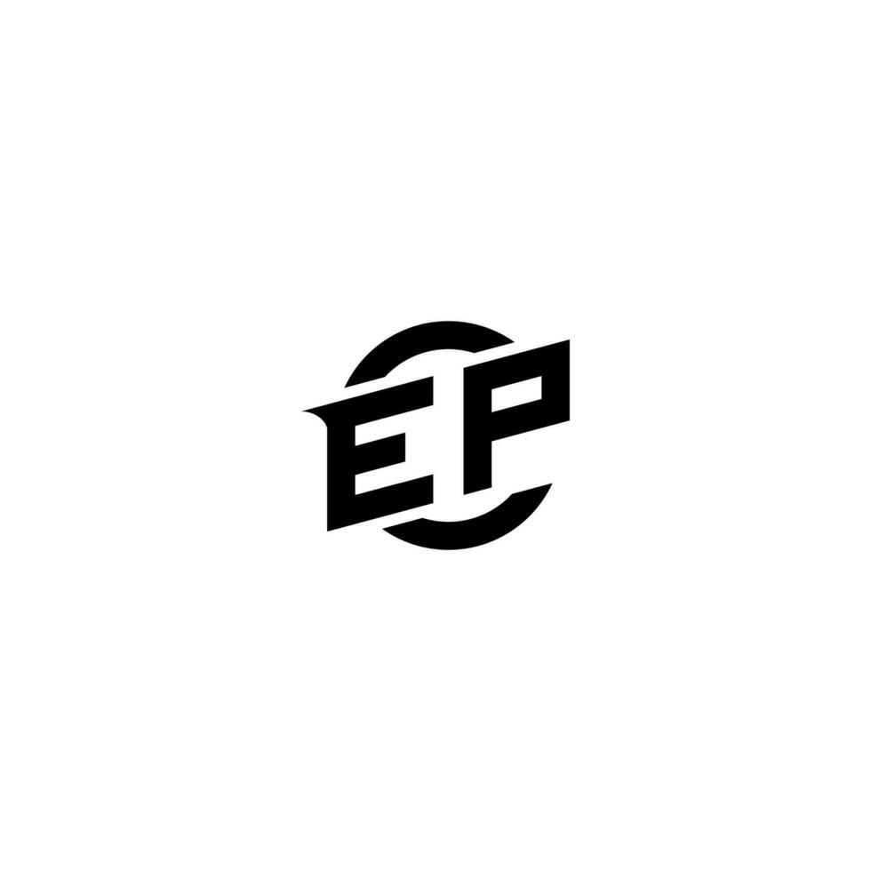ep premie esport logotyp design initialer vektor