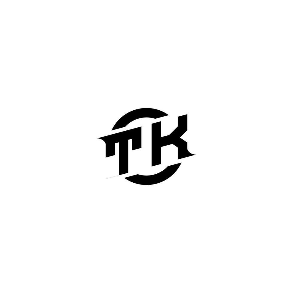 tk premie esport logotyp design initialer vektor