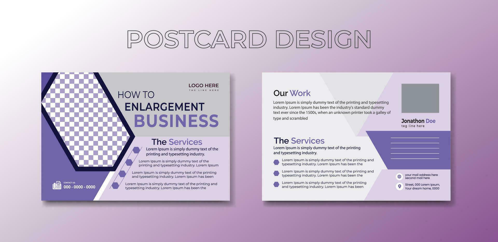 kreativ och professionell fri vykort design mall, företags- vykort vektor. vektor