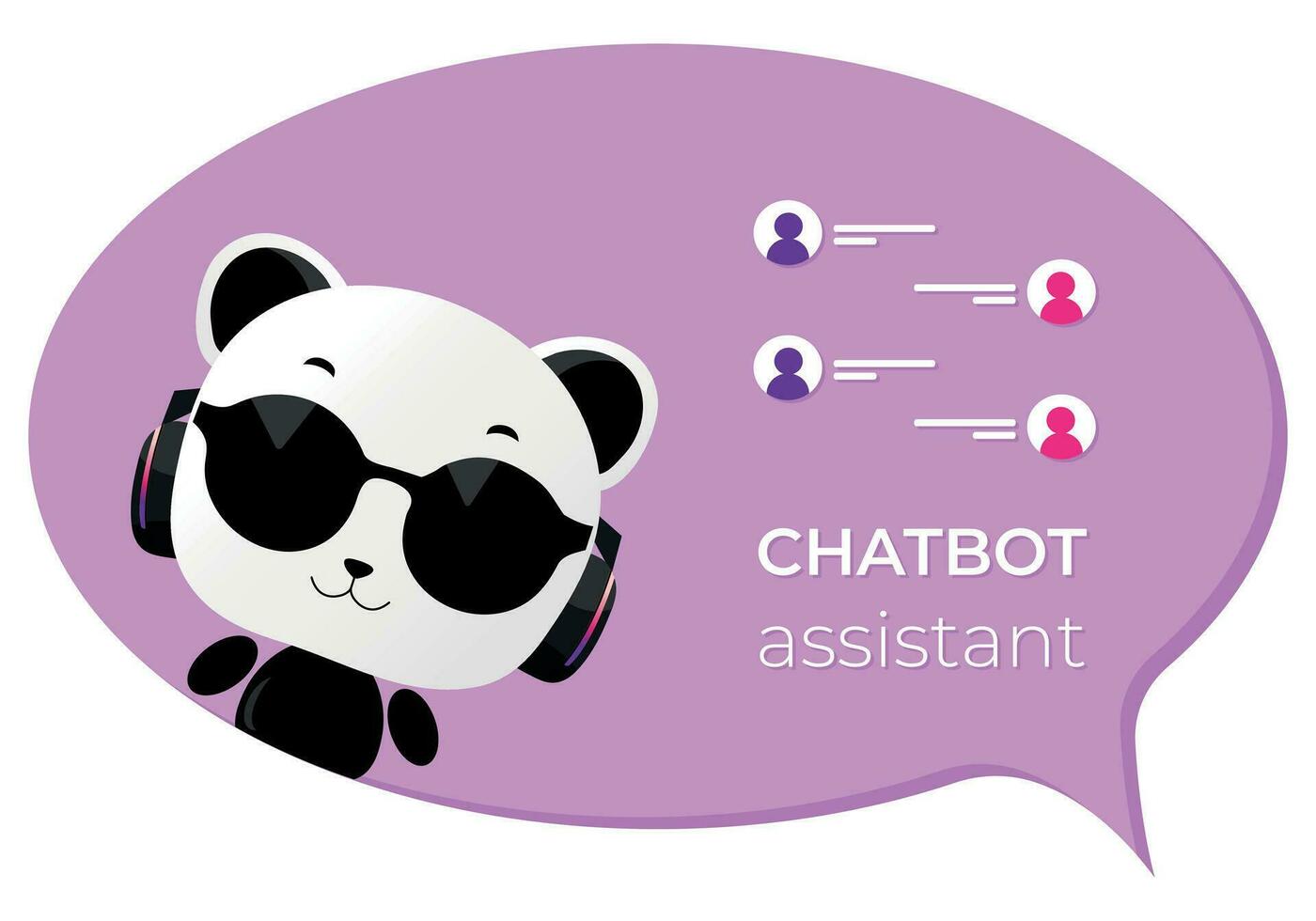 Roboter geformt Chatbot Assistent mit künstlich Intelligenz. süß Roboter Vektor Illustration