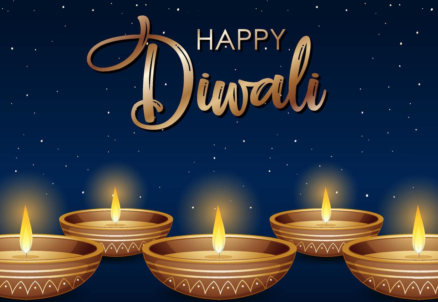 glückliches Diwali-Posterdesign vektor